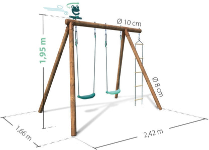 Lola Wooden Swing Set