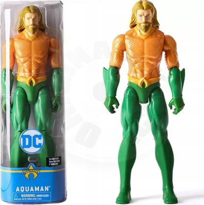 Aquaman green and orange action figure in blister pack