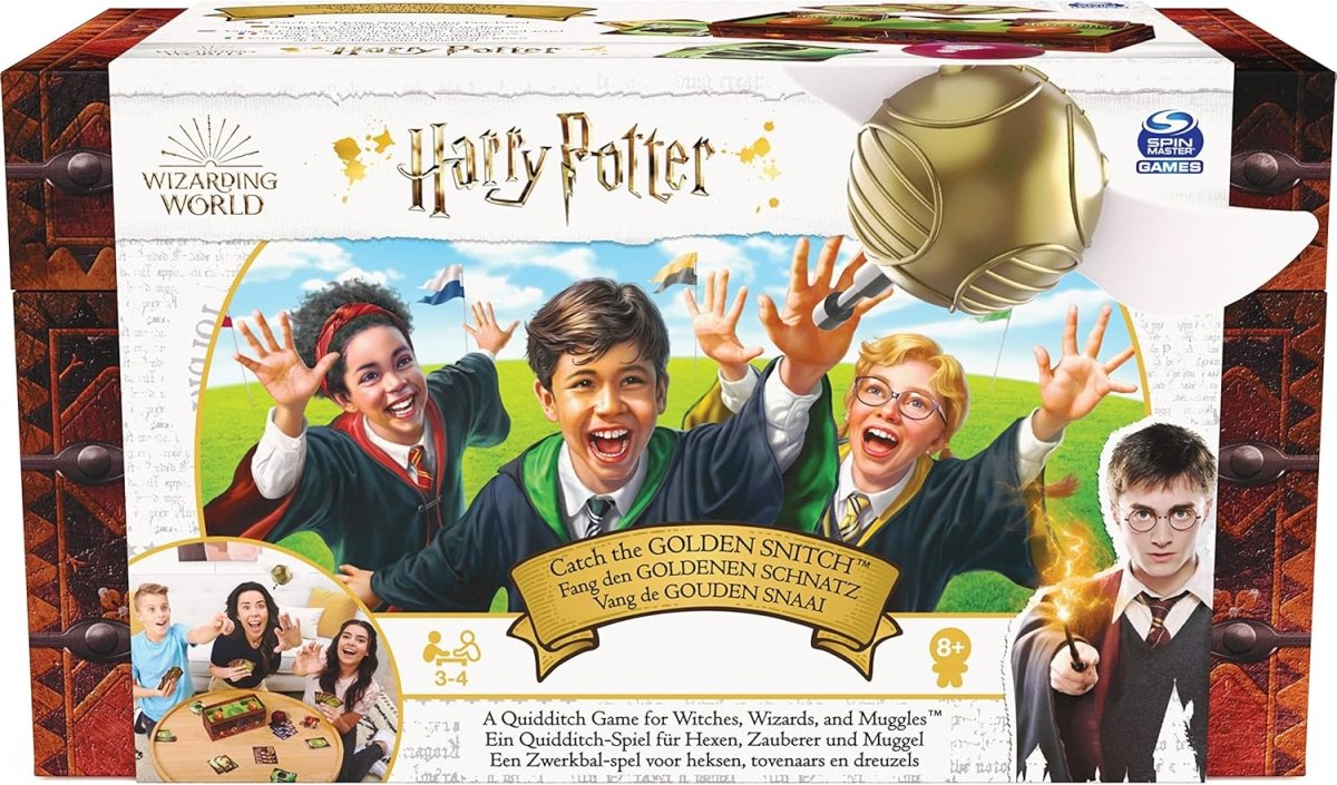 Harry Potter Catch the Golden Snitch family board game box with illustrated characters