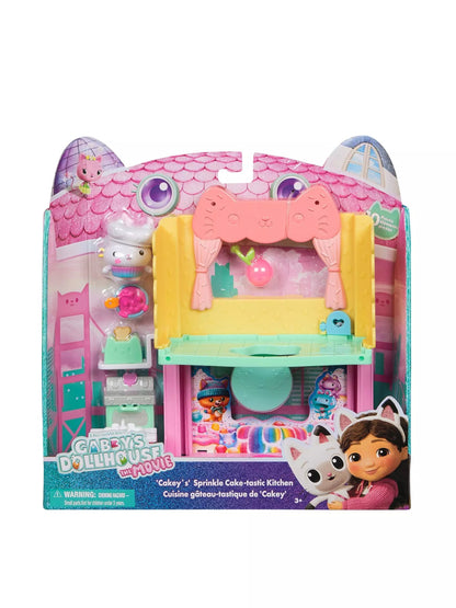 Movie Portal Room playset: pink kitchen portal with accessories and figures