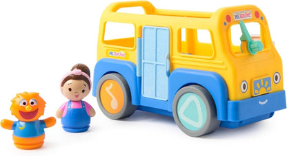 Ms Rachel Wheels on the Bus toy bus with driver doll and orange figure