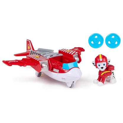 Paw Patrol Air Rescue Marshall: rotes Spielzeugflugzeug mit Marshall-Figur und blauen Rotoren