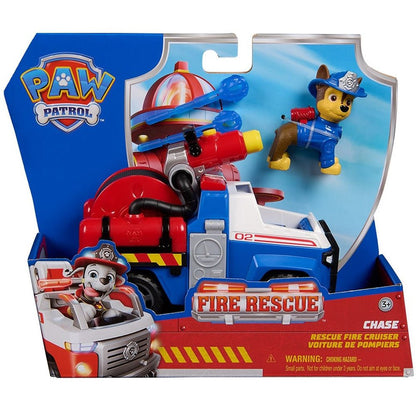 Paw Patrol Fire Rescue Chase vehicle set with dog figure and launcher
