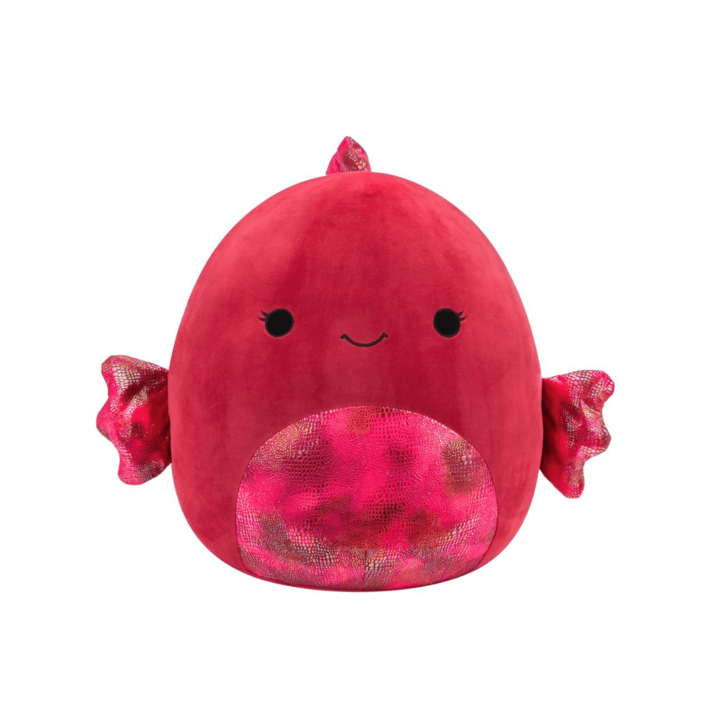 Large Plus Highly Collectable Super Soft Toy Color 16 Inch - Squishmallows - Barella Rasberry Betta Fish - The Toy Store