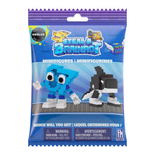 Steal A Brainrot minifigures blind bag packaging, blue and black logo design