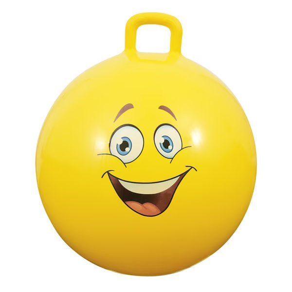 60cm Jumping Ball Smiley - Sun & Sport - Yellow - The Toy Store