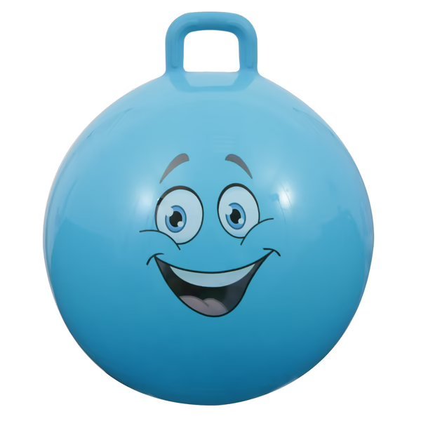 60cm Jumping Ball Smiley - Sun & Sport - Blue - The Toy Store