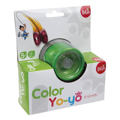 Green metal bearing yo-yo toy with visible center bearing