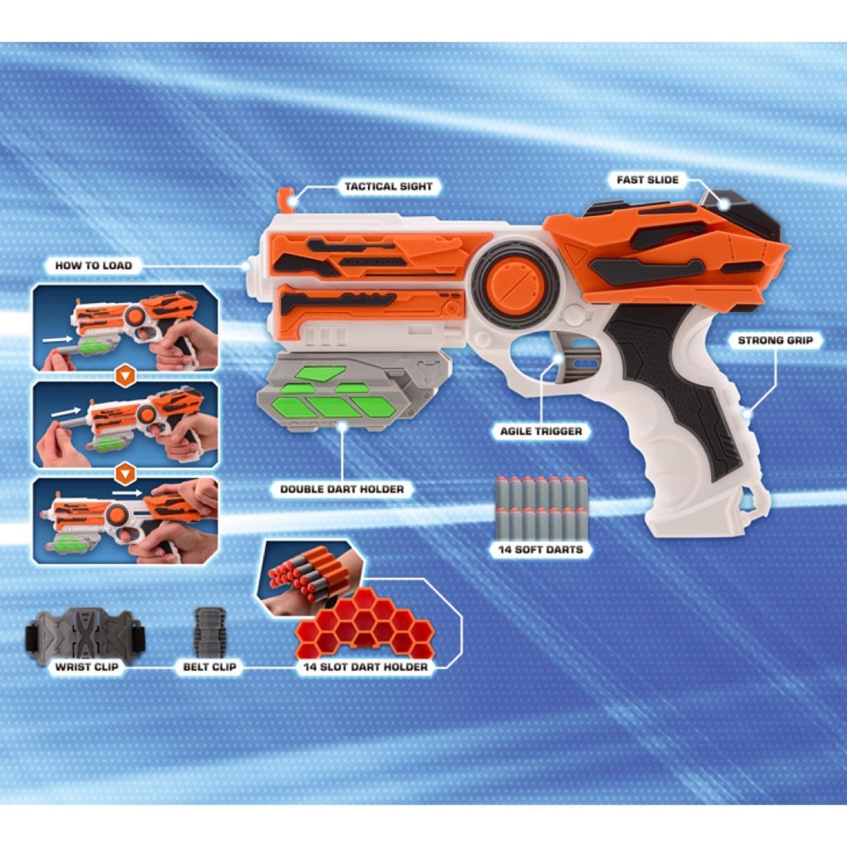 Crow Ii Set With 14 Darts and Accessories, 23Cm - Tack Pro - The Toy Store