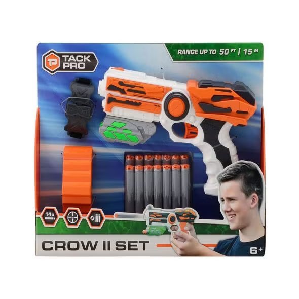 Crow Ii Set With 14 Darts and Accessories, 23Cm - Tack Pro - The Toy Store
