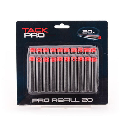 Dart Refill 20 Darts Pack - Tack Pro - Black - The Toy Store
