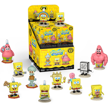 SpongeBob blind box surprise display with boxed set and multiple collectible character figures