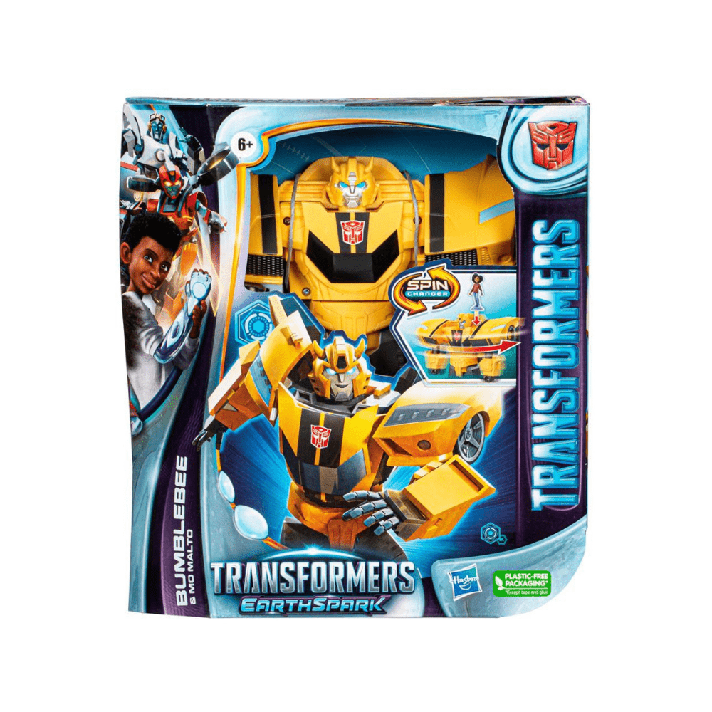 Transformers Earthspark Spin Changer Bumblebee and Mo Malto - Transformers - The Toy Store