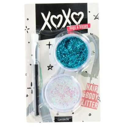 Casuelle Xoxo Hair Glitter Set - Treffina - Blue - The Toy Store