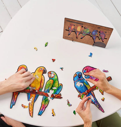5 - in - 1 Playful Parrots 193 - Pc Puzzle - Unidragon - Small - The Toy Store