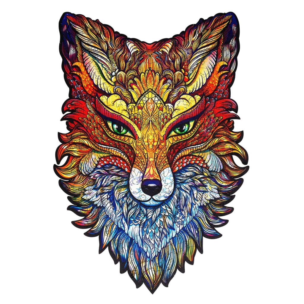 Fiery Fox Shaped Wooden Puzzle - Unidragon - Meduim - The Toy Store