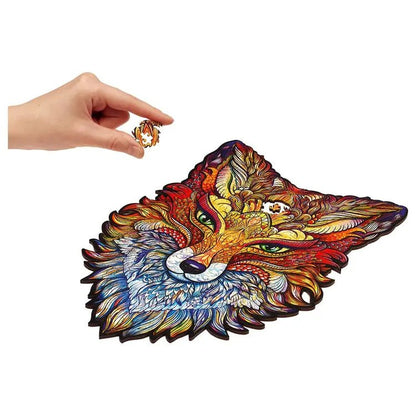 Fiery Fox Shaped Wooden Puzzle - Unidragon - Meduim - The Toy Store