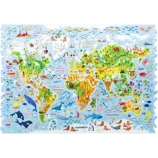 Kids World Map Puzzle - Unidragon - The Toy Store