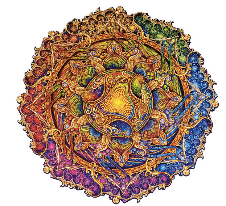 Mandala Inexhaustible Abundance Wooden Puzzl 700 - Pcs - Unidragon - Royal Size - The Toy Store