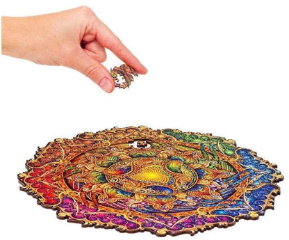 Mandala Inexhaustible Abundance Wooden Puzzl 700 - Pcs - Unidragon - Royal Size - The Toy Store