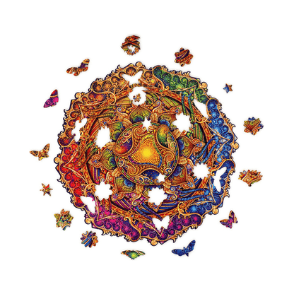 Mandala Inexhaustible Abundance Wooden Puzzl 700 - Pcs - Unidragon - King Size - The Toy Store
