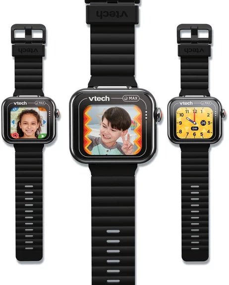 Kidizoom Smartwatch Max schwarz, mehrere Displays: Foto, Uhrzeit und Funktionen