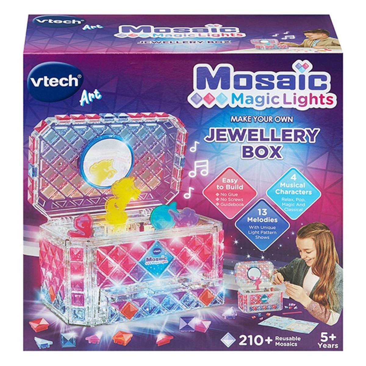 Mosaic Magic Lights Jewellery Box - Vtech - The Toy Store