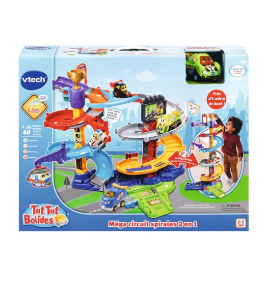 Tut Tut Bolides - Mega Spiral Circuit 2 In 1 - VTech - The Toy Store