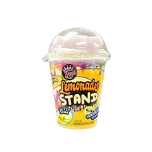 Lemonade jelly stand cup with clear dome lid and colorful label