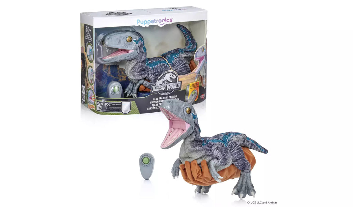 Jurassic World Blue Training Edition Puppetronic by RealFX - Wow Stuff - The Toy Store