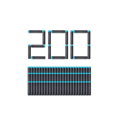 Excel dart refill cartridges; dark gray tubes with teal end caps, 200-pack