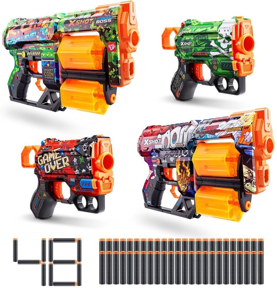 Skins Pack of 4 for Blasters | X-Shot – The Toy Store