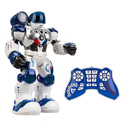 Patrol Bot police robot with blue remote controller