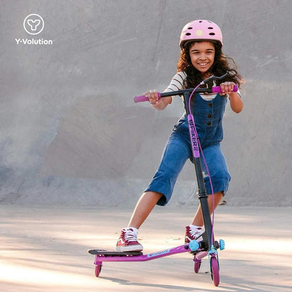 Yvolution Yfliker A3 Air 2018 Refresh Purple/Light Blue Scooter - YVolution - The Toy Store