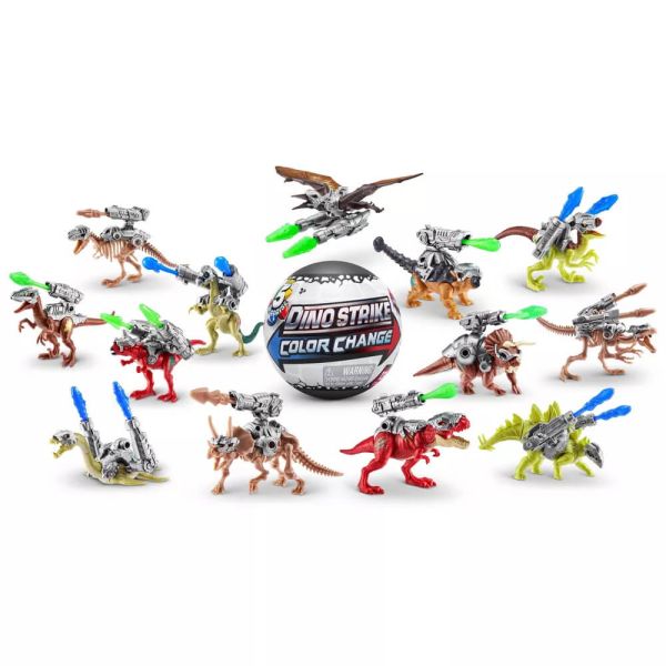 Dino Strike color-change egg with assorted small dinosaur and launcher toys