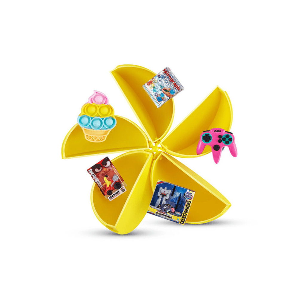 Mini Brands Series 3 capsule opened with small items including controller and ice cream