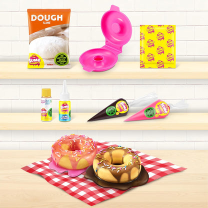 Slime Mart donut slime kit with pink mold, bottles, and decorated donut models