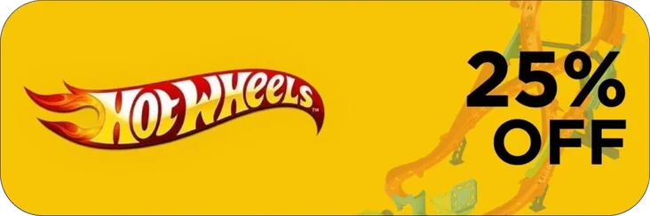 Hot Wheels 25% off