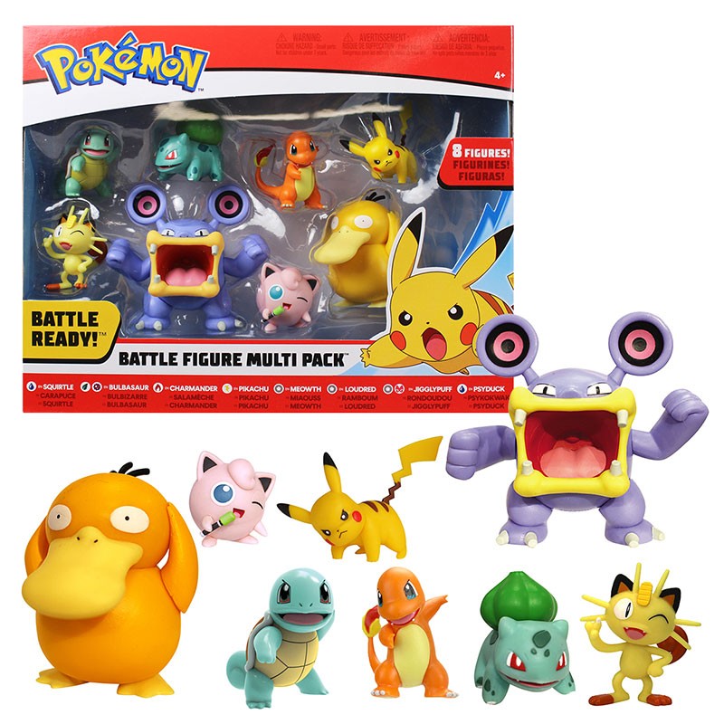 Box of 8 Pokemon Figures Assorted TV Characters Figurines The Toy