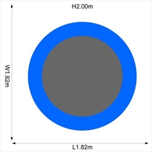 Trampoline with Enclosure Blue 182 Diameter