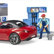 Gas station with vehicle and Car Wash