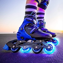 Neon Inline Roller Skates - Blue 29-33