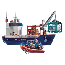 City Action - Cargo Ship With Boat