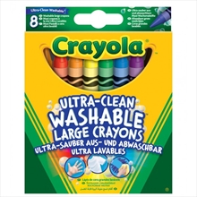 8 Ultra Washable Wax Crayons