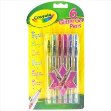 6 Glitter Gel Pens