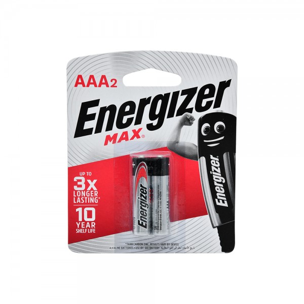 Energizer Alkaline Max AAA, Pack of 2