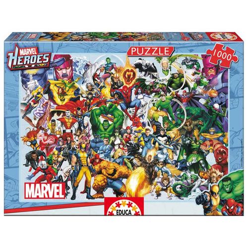 COLLAGE OF MARVEL HEROS - 1000 PIECES