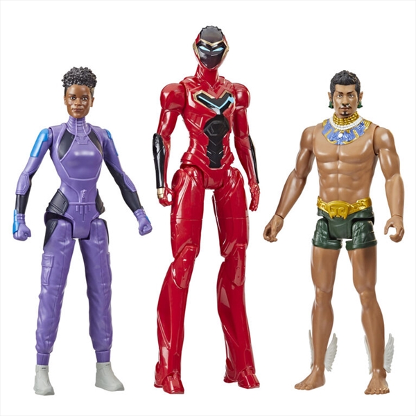Marvel Studios' Black Panther Wakanda Forever Titan Hero Series, Action Figure Pack with Shuri, Ironheart, and Namor