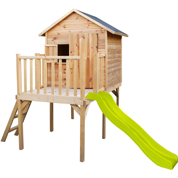 Wooden Cabin With Slide