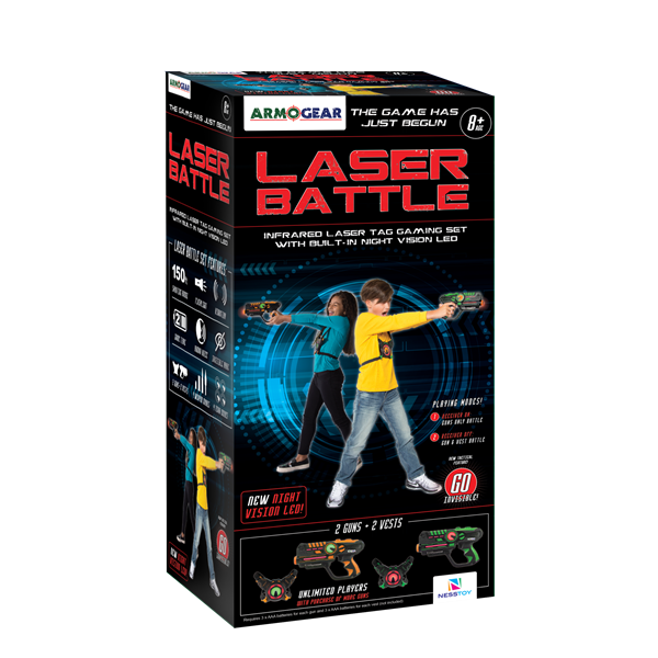 Laser Battle Guns & Vests - 2 Pack